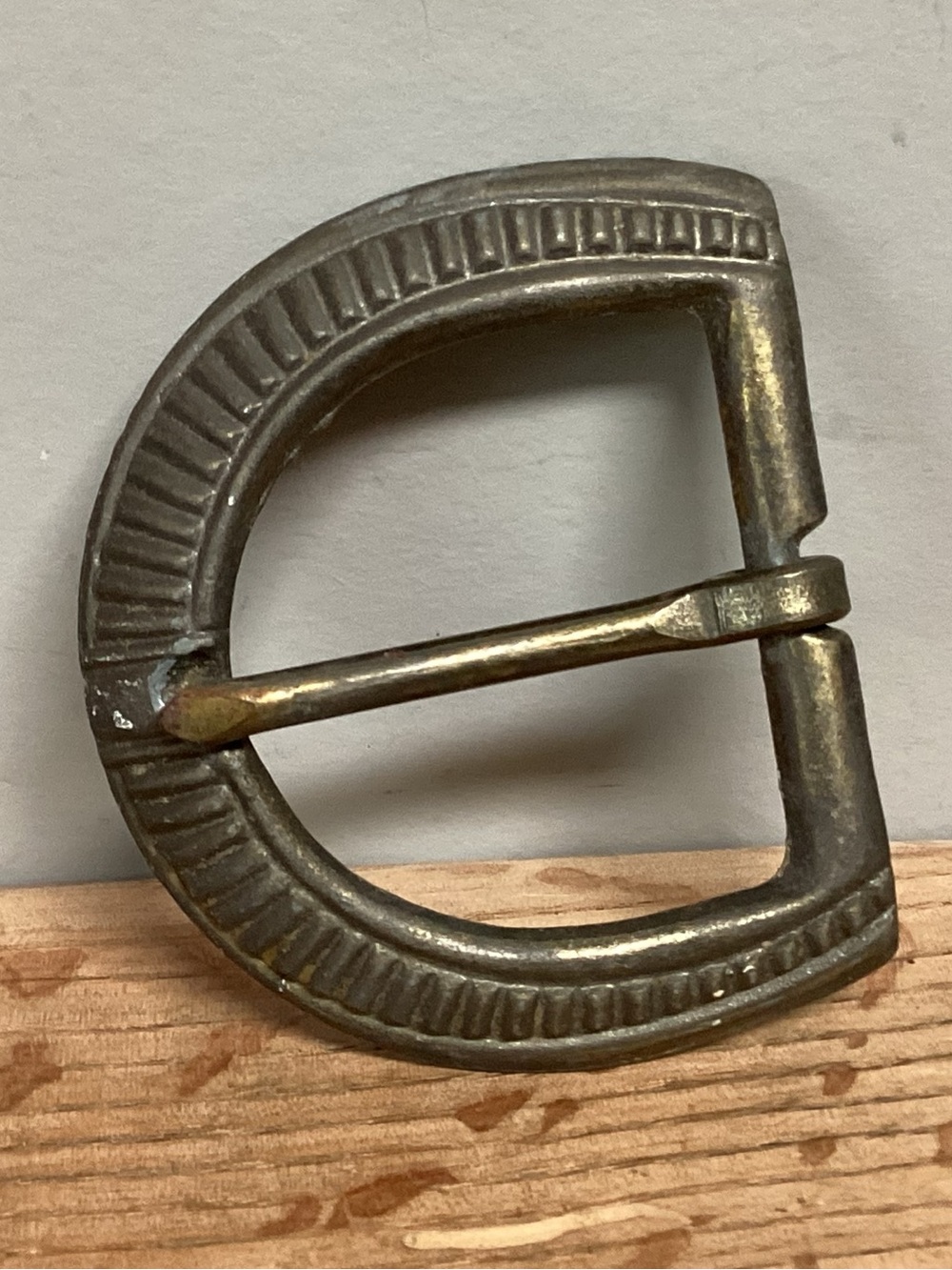 🟤 Vintage - Brass & Steel 60s / 70s / 80s Belt Buckle - D Ring Style - Nice